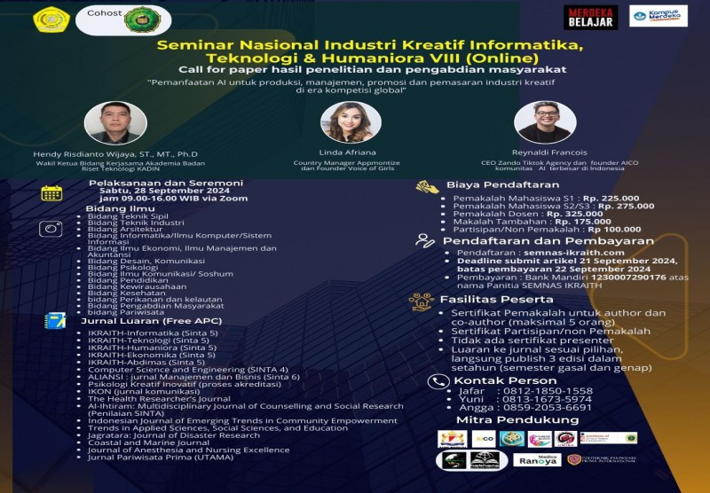 Call For Papers Semnas IKRAITH 2024